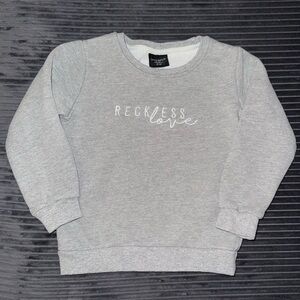 3T / 4T gray ‘reckless love’ Little Bipsy crewneck sweatshirt pullover sweater